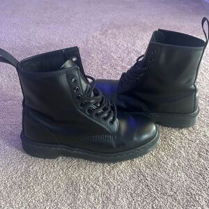 1460 Mono Dr. Martens Black Leather  Boots